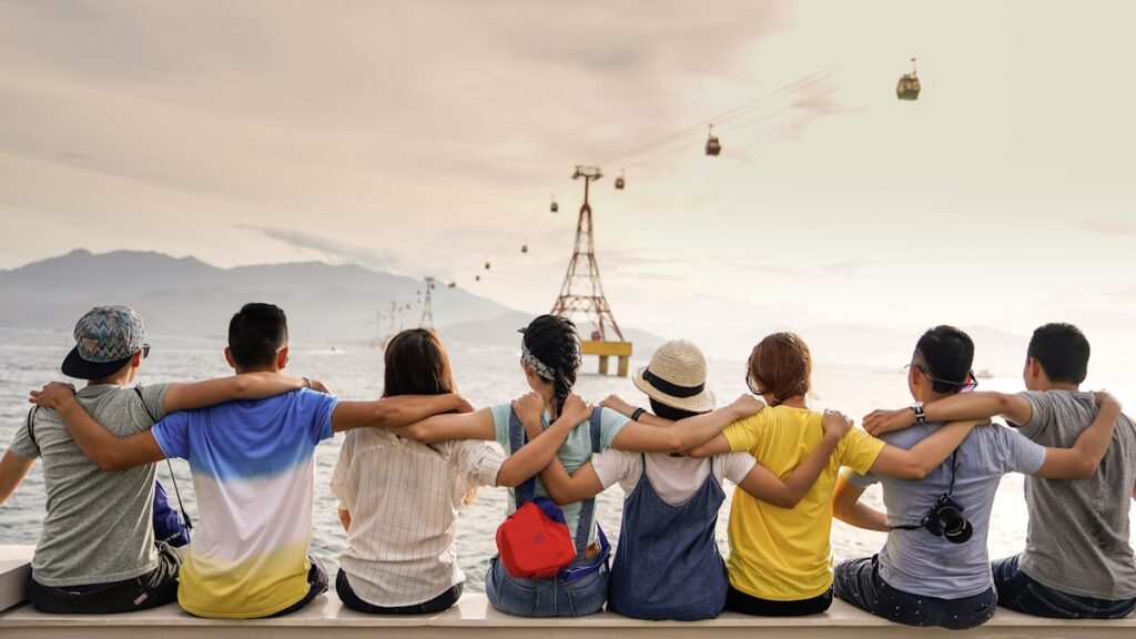 Group of people united